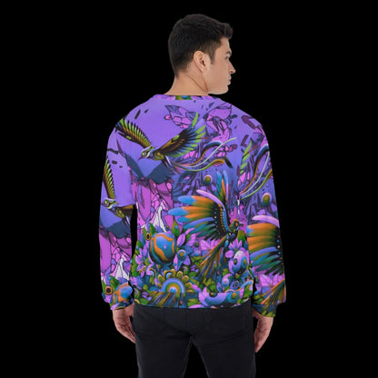 “Purple Garden of Unseemly Delights” Men's Thicken Sweater