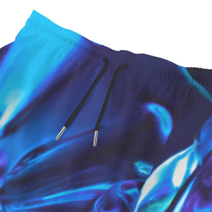 “Blue Glass wave” Men‘s Beach Shorts With Lining