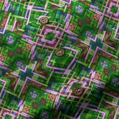 “Meadow Plaid” Men's Casual Lapel Long Sleeve Shirt|125GSM Cotton