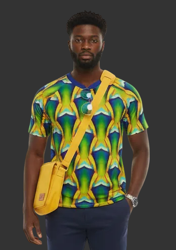 “Emerald Tide” Men's Tight Surf Clothing With Half Sleeves