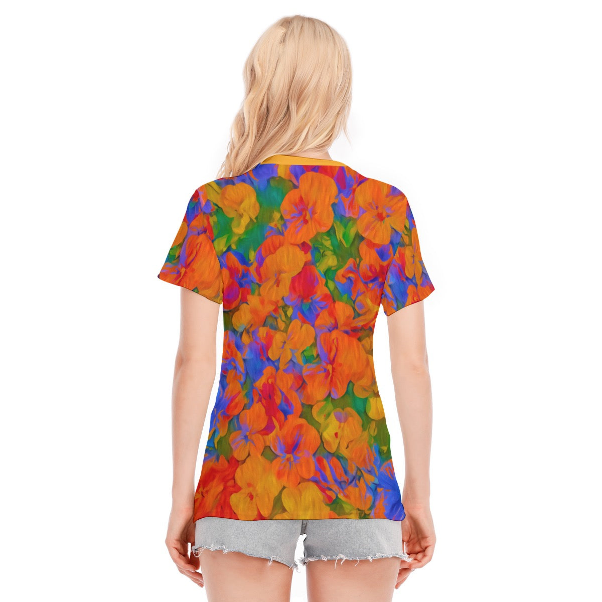 “Colour Garden”  Women's Round Neck T-Shirt | 190GSM Cotton