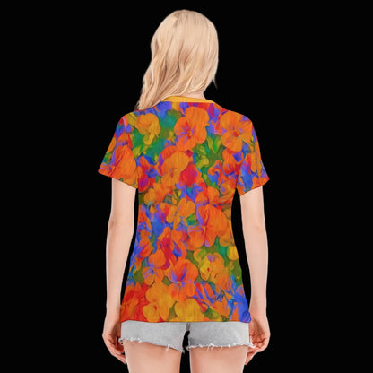 “Colour Garden”  Women's Round Neck T-Shirt | 190GSM Cotton