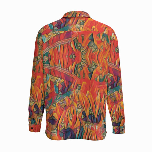 “Chromatic Fusion” Business Long Sleeve Pocket Shirt|115GSM Cotton poplin
