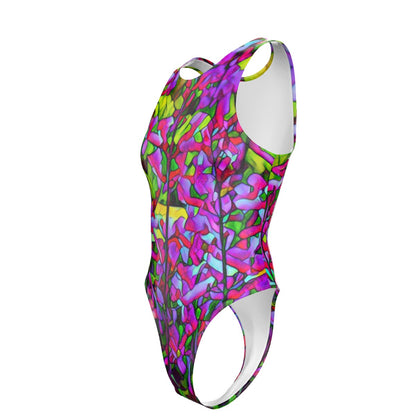 “Fuchsias” Women's Tank Bodysuit