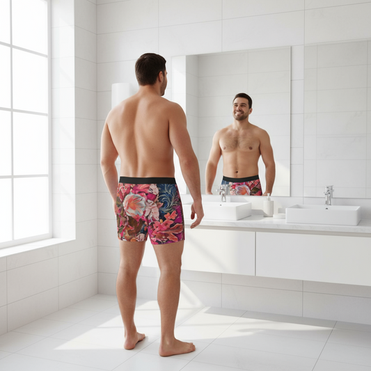 “Celestial Bloom” Men's Stretch Boxer Briefs
