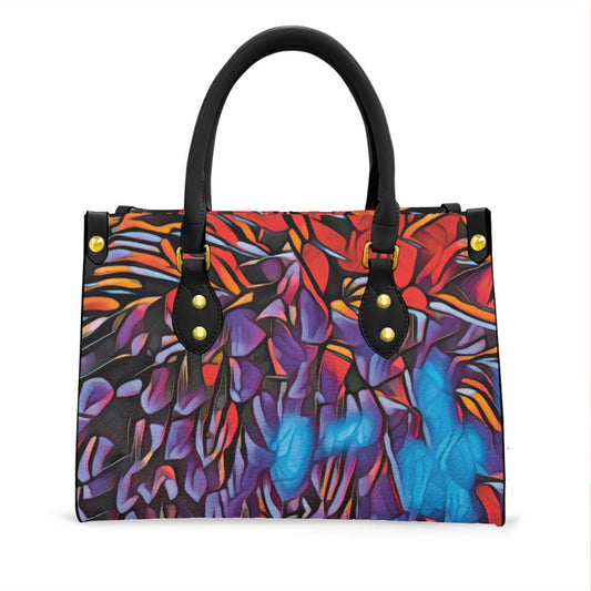 “Chrysanthemum” Women's Tote Bag With Black Handle