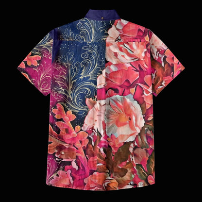 “Celestial Bloom” Breathable Cotton Shirt|125GSM