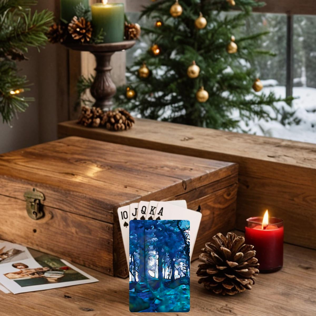 “Blue Forest” Custom Playing Cards