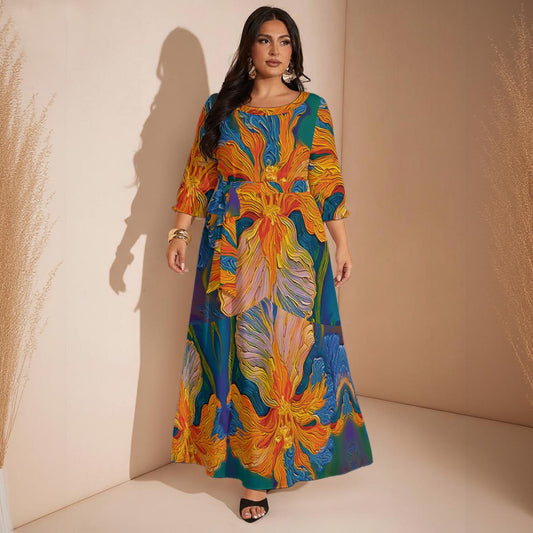 “Iris” Women’s Maxi Dress|Plus Size