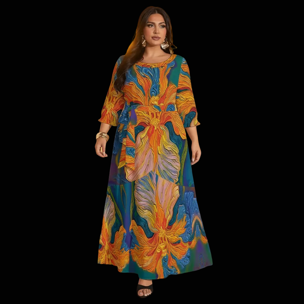 “Iris” Women’s Maxi Dress|Plus Size
