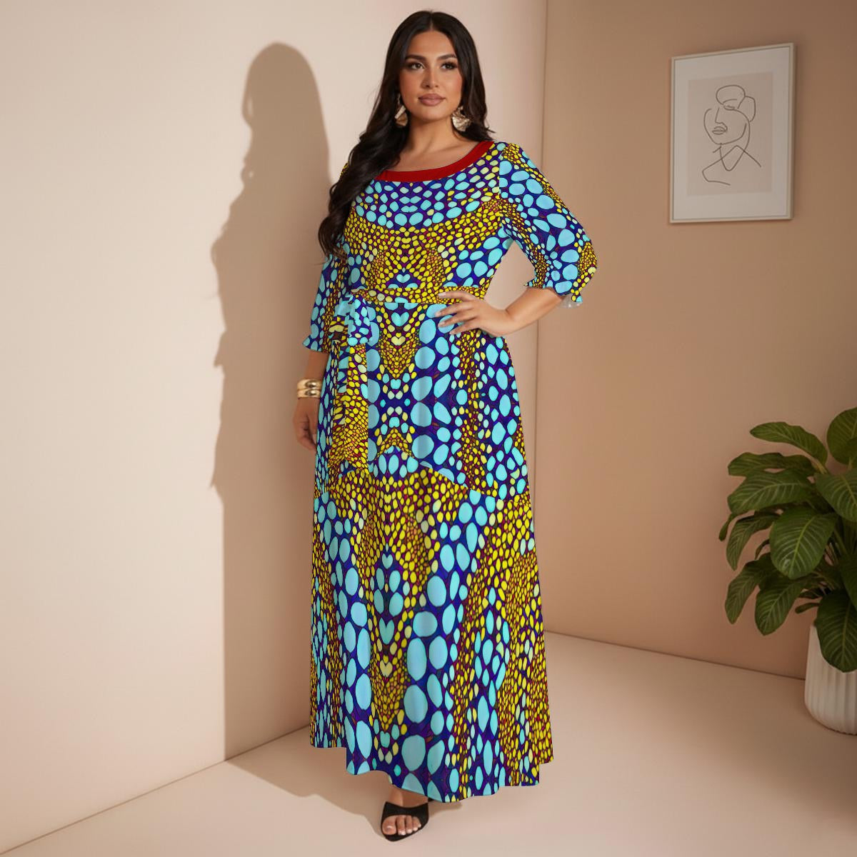 “Sunstone” Women’s Maxi Dress|Plus Size