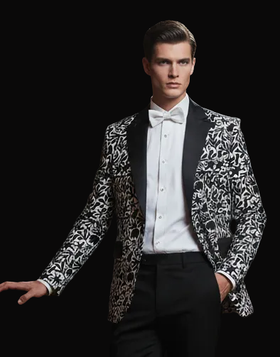 “ Monochrome” Men's Casual Flat Lapel Collar Blazer | 245GSM Cotton