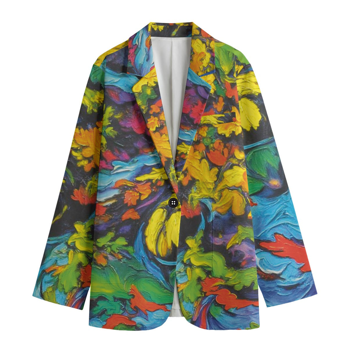 “Spring Impasto” Women's Leisure Blazer | 245GSM Cotton