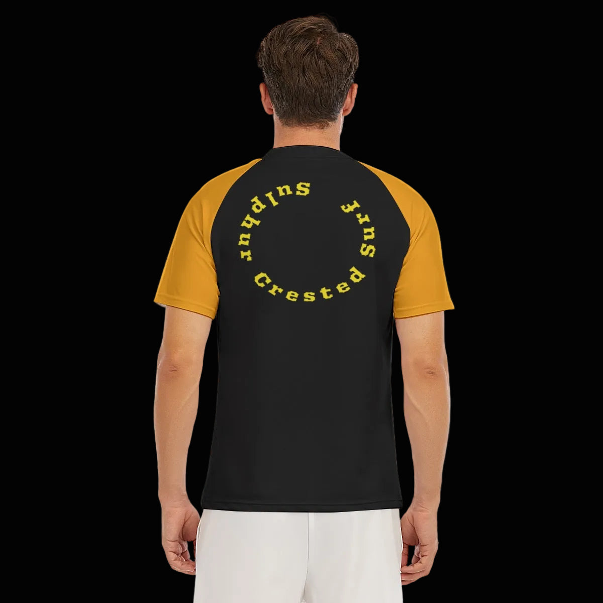 “Sulphur Crested Surf” Men's Tight Surf Clothing With Half Sleeves