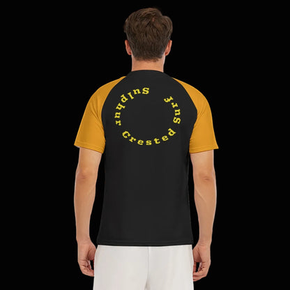 “Sulphur Crested Surf” Men's Tight Surf Clothing With Half Sleeves