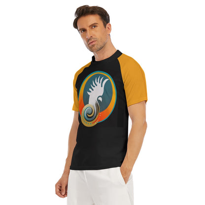 “Sulphur Crested Surf” Men's Tight Surf Clothing With Half Sleeves