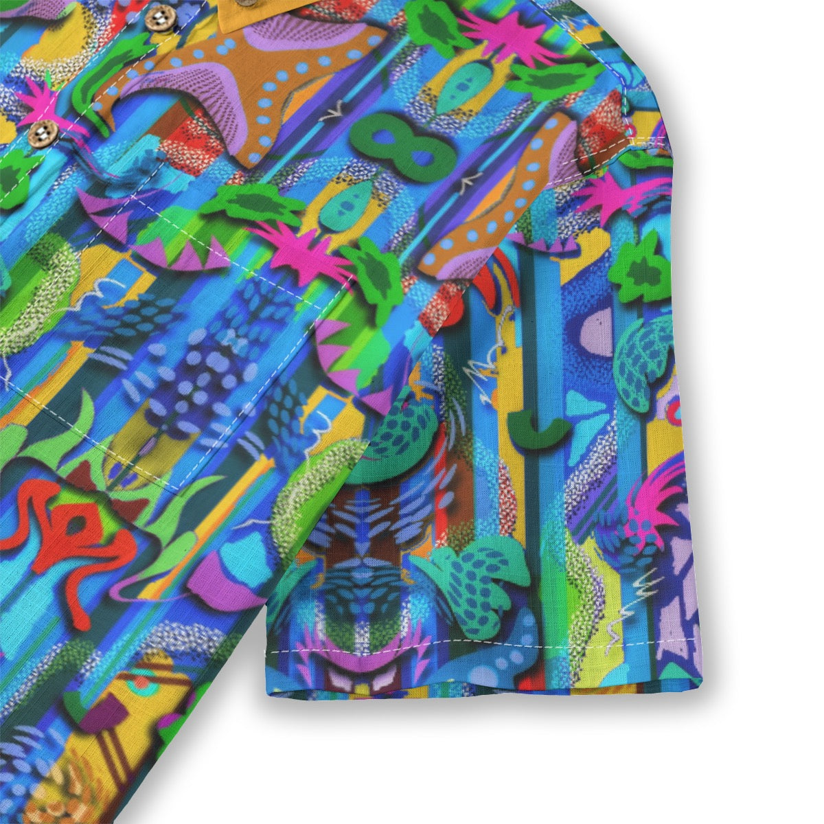 “Labyrinth” Blue Children's Shirt With Pocket | 125GSM Cotton