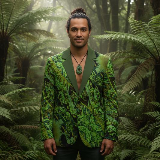 “Nephrite” Casual Flat Lapel Collar Blazer | 245GSM Cotton