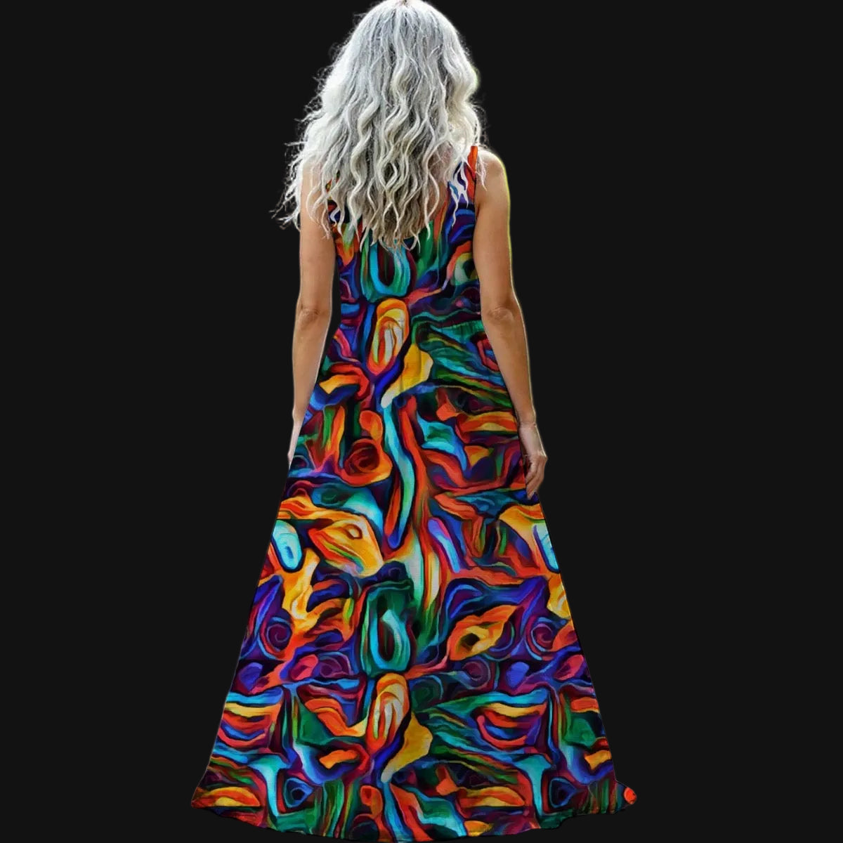 “Black Opal” Women’s Sleeveless Maxi Dress