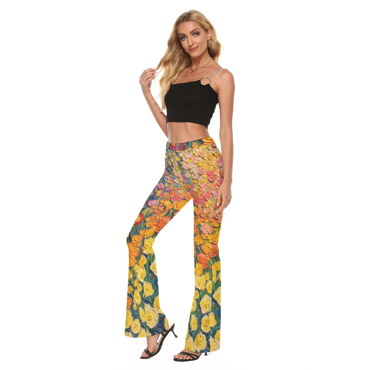 “Floriana”  Women's High Elastic Flare Pants