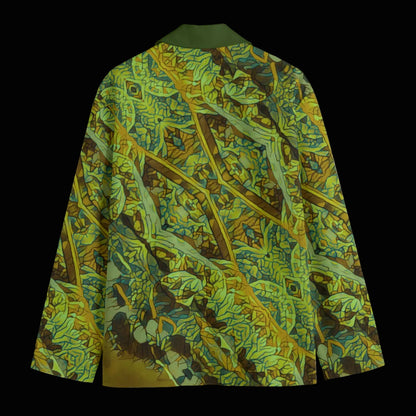 “Nephrite”  Casual Flat Lapel Collar Blazer | 245GSM Cotton