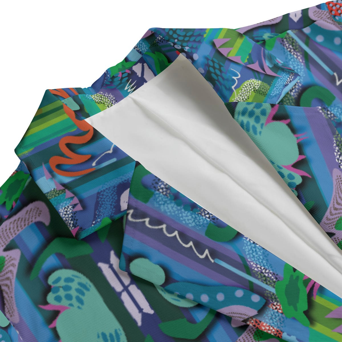 “Underwater Echoes” Women's Leisure Blazer | 245GSM Cotton