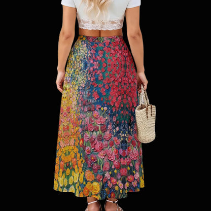 “Floriana”  Women's Maxi Chiffon Skirts With Lining