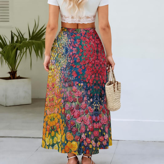 “Floriana”  Women's Maxi Chiffon Skirts With Lining