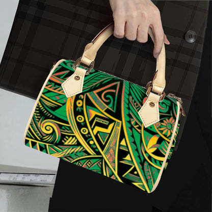 “Nesia” Classic Barrel-Shaped PU Leather Handbag