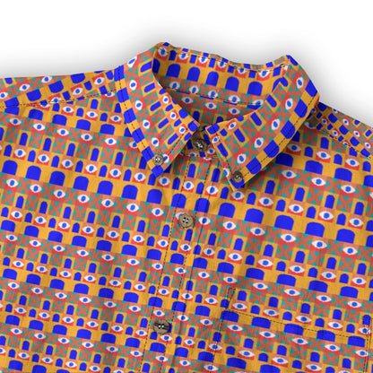 “Metranome” Men's Casual Lapel Long Sleeve Shirt|125GSM Cotton