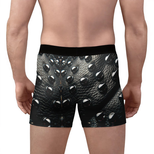 “Studded Leather” Print Men's Stretch Boxer Briefs