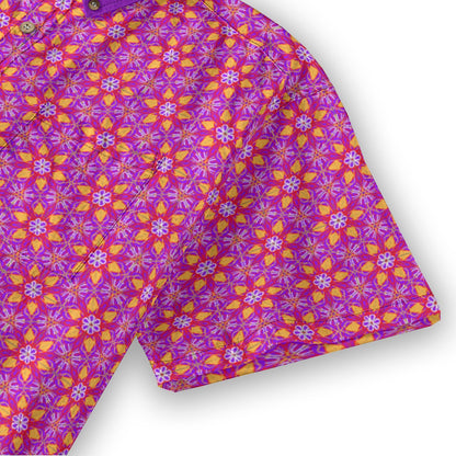 “Fuchsia Fiesta” Men's Breathable Cotton Shirt|125GSM