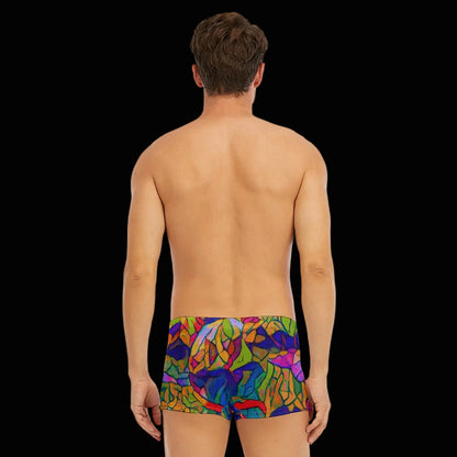 “Cerulean Spectrum” Men's Short Boxer Briefs