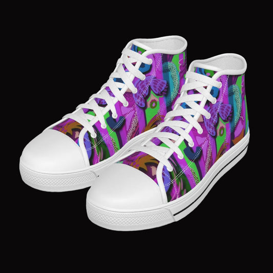 “Labyrinth Purple” Kid's Canvas Shoes