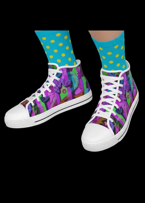 “Labyrinth Purple” Kid's Canvas Shoes
