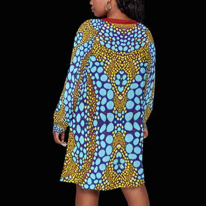 “Sunstone” Women's Dress With Raglan Sleeve(Plus Size)