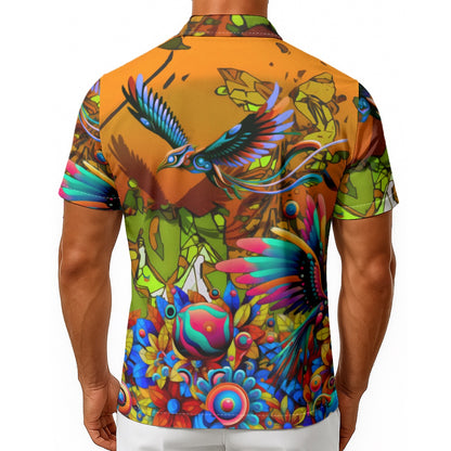 “Garden of Unseemly Delights“ Yellow:  Men's Hawaiian Shirt