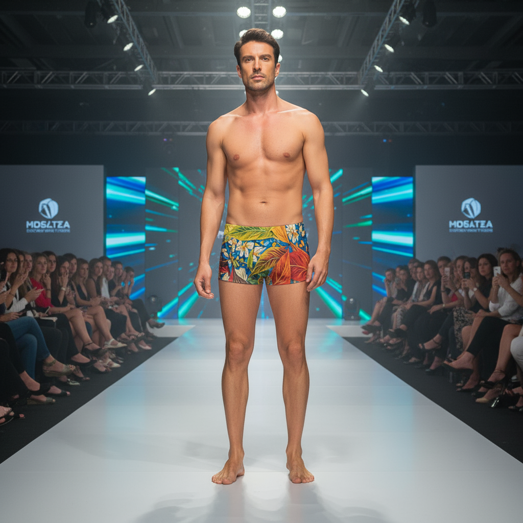 “Botanical Rhapsody” Men's Short Boxer Briefs