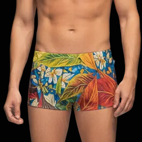 “Botanical Rhapsody” Men's Short Boxer Briefs