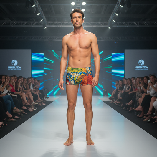 “Botanical Rhapsody” Men's Short Boxer Briefs