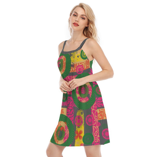 “Neo-retro” Women's Sleeveless Cami Dress