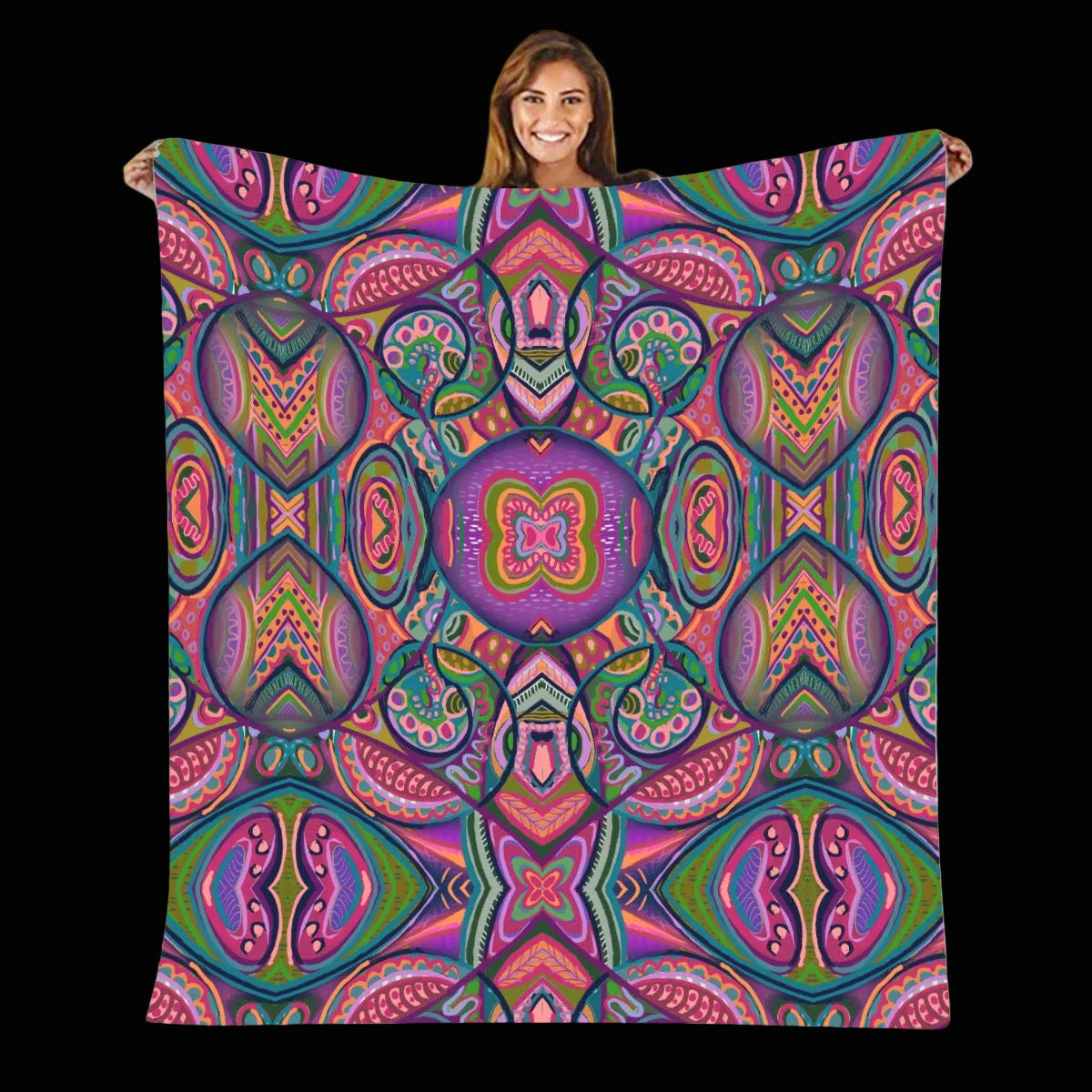 “Colour Burst” Flannel Blanket