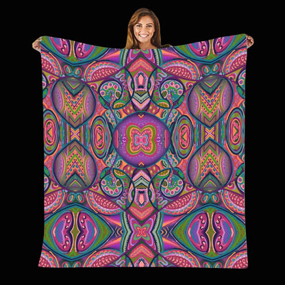 “Colour Burst” Flannel Blanket