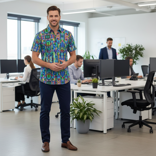 “Labyrinth” Business Collared Shirt|115GSM Cotton poplin