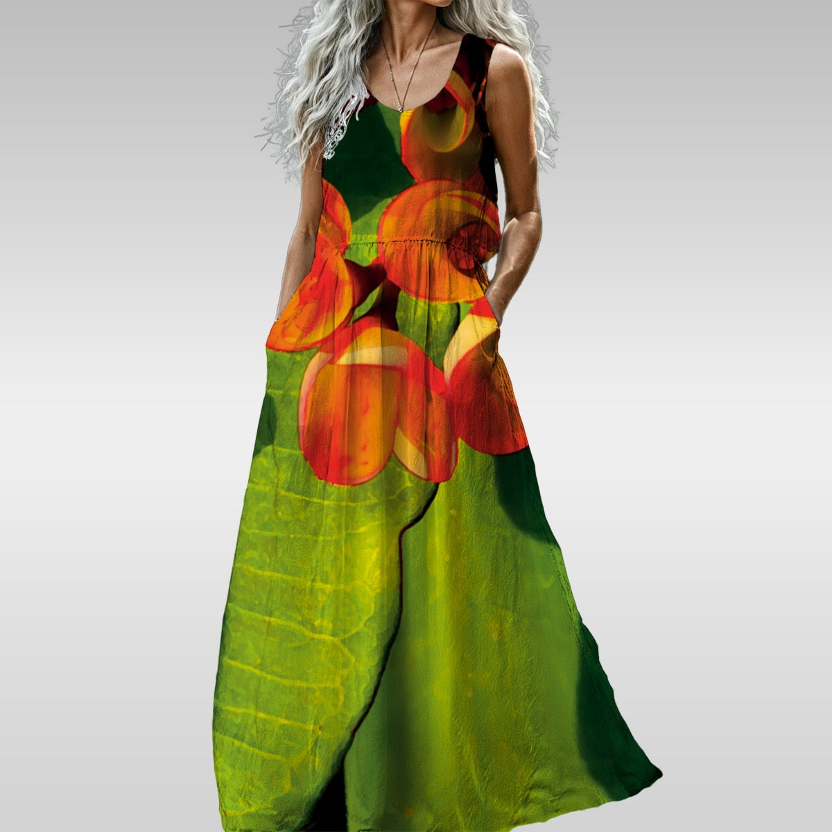 “Crown of Thorns” Women’s Sleeveless Maxi Dress