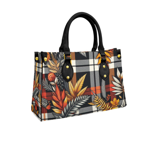“Tartan 25” Women's Tote Bag With Black Handle