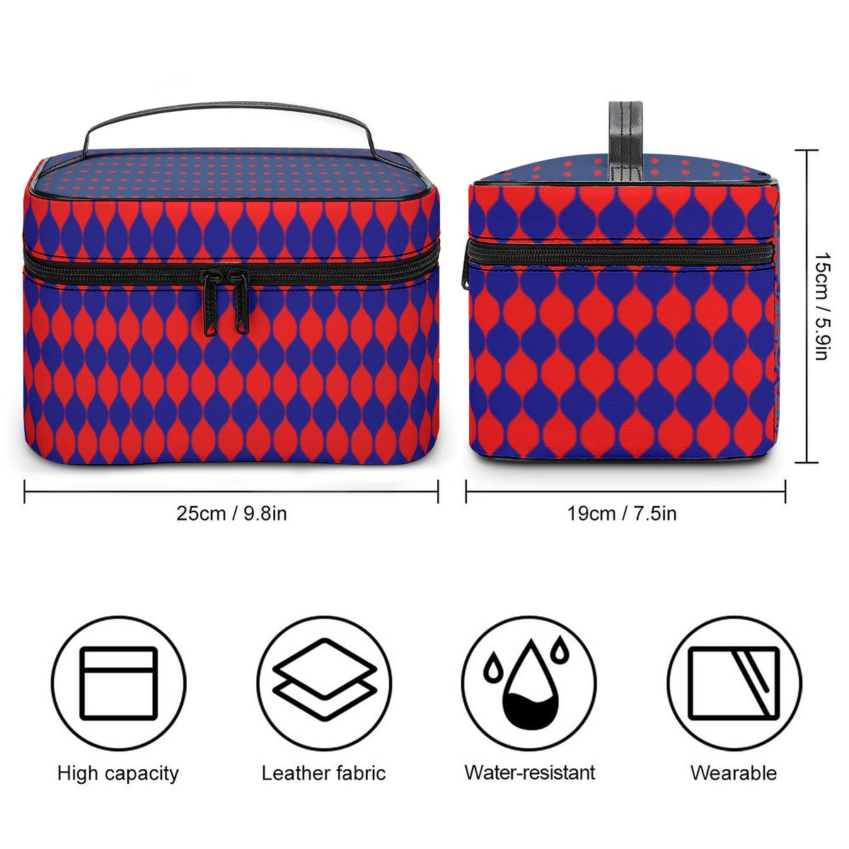 “Harlequin” Large Capacity Toiletry Organizer Bag