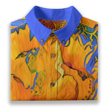 “Summer Soirée” Men's Breathable Cotton Shirt|125GSM