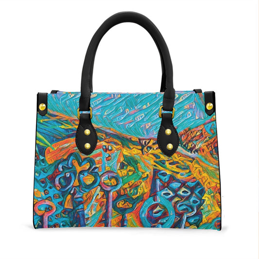 “Peregian” Women's Tote Bag With Black Handle