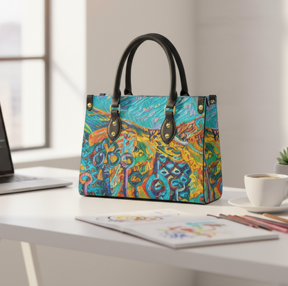 “Peregian” Women's Tote Bag With Black Handle